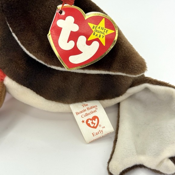 Ty Beanie Baby Early the Robin Bird 1997 Red Breast Plush Toy w/ Tags Vintage‎ - Picture 6 of 11